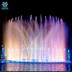 New Design Outdoor Garden Led Light Floating Dancing Water Music Fountain For Decoration