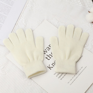Nouveaux accessoires de mode pour hommes et femmes hiver garder au chaud solide blanc couleur bonbon mitaines tricotées en plein air équitation gants à main - Product Image 3