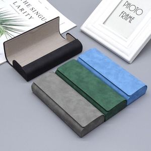 Étui à lunettes en cuir coloré avec logo personnalisé, boîte de rangement pour lunettes de vue, lunettes de soleil, étui rigide pour lunettes de lecture - Product Image 2