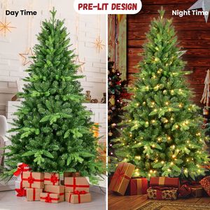 Sapin de Noël artificiel DB 5FT pré-éclairé avec LED blanc chaud, décoration intérieure, base autoportante, léger, installation facile - Product Image 5