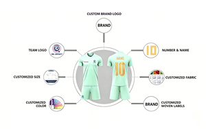 Maillots de football personnalisés pour les équipes nationales pour la <span class=keywords><strong>Coupe</strong></span> du monde <span class=keywords><strong>FIFA</strong></span>, qualité thaïlandaise, adaptés aux adultes et aux enfants, avec numéros. - Product Image 3