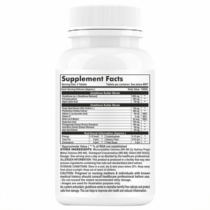 ยาเม็ดกลูต้าไธโอนเพื่อผิวขาวกระจ่างใส สูตรเฉพาะสำหรับ OEM แบรนด์ส่วนตัว ผสม ALA HLA ไบโอติน 120 เม็ด เพื่อผิวเปล่งปลั่ง ป้องกันอนุมูลอิสระ - Product Image 6