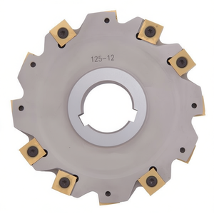 Ttake Slotting And Cutting Cutter Insert Milling Tool 125 12 With Six Carbide Tips For Metal <b>Machining</b> - Product Image 2