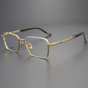 H2414 Full-Frame Pure Titanium Buffalo Horn <strong>Eyeglasses</strong> Dual Material <strong>2026</strong> Fashionable Best-Selling Style - Product Image 1