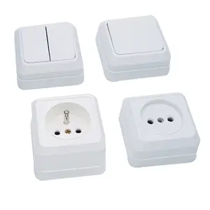 Electrical European Style Surface Mounted Wall Button Switch sockets