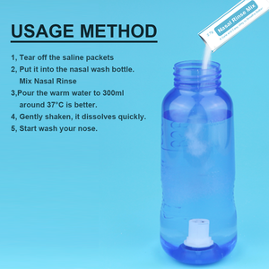 תמיסת מלח 0.9% עבור האף ניקוי מלח מנות האף לשטוף מלח 2.7g/2.5g PE שקית או קופסא אריזה - Product Image 5