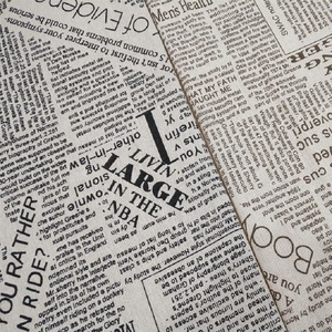 Cotton-linen phong cách vải in bông vải Tiếng Anh báo Khăn trải bàn lưu trữ thủ công DIY Craft lót vải - Product Image 3