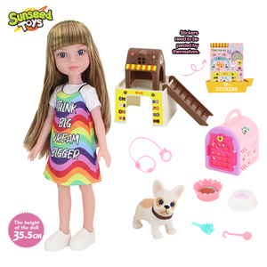 Muñeca <span class=keywords><strong>Reborn</strong></span> de Vinilo Plástico de Moda de 14 Pulgadas SUNSEED TOY, Juguete de Mascota para Niñas, Juego Interactivo de Vestir, Escala 1:12, Edades 5-7 - Product Image 1
