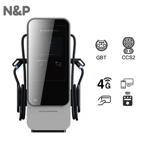 N P DC Fast Charging 240 KW Smart Charger Ground-mounted Dual Gun Electric Car Charging Station