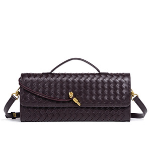 Borse a mano lunga intrecciate colorate alla moda da donna con borsa firmata - Product Image 4