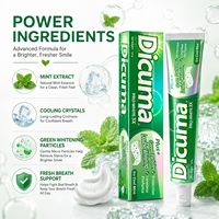 Dentifrice blanchissant à la menthe double, personnalisé en usine, marque privée, nettoyage en profondeur, fraîcheur longue durée, dentifrice blanchissant