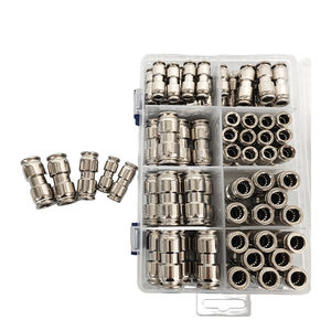 Kit de Conexiones Neumáticas de Conexión Rápida de Varios Tamaños, Aleación de Zinc, 80 Piezas en <span class=keywords><strong>Total</strong></span>, Incluye Tipos Rectos de 4/6/8/10/12 mm - Product Image 6