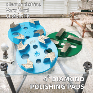 แผ่นขัดเพชรมีความแข็งสูง D100mm 4นิ้วแผ่นเจียรเพชรแบบพินเดี่ยวสำหรับทำคอนกรีตหินขัดพื้นลูกศร - Product Image 5