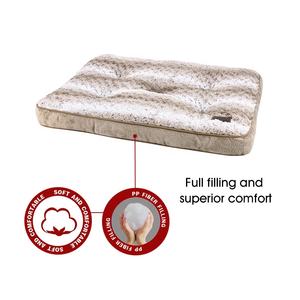 Tapis de caisse en peluche Curl pour chiens chats doux fausse fourrure respirant Rectangle coussin hiver Cage pour animaux de compagnie laine PP disponible petites tailles XL - Product Image 6