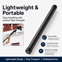 Perche d'extension en fibre de carbone haute résistance 30cm 50cm Ultra-légère Anti-rouille Logo OEM Fixation filetée double extrémité Support stable