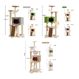 Nouveau style en bois <span class=keywords><strong>arbre</strong></span> à <span class=keywords><strong>chat</strong></span> condo sisal grattoirs multicouche personnalisé haute facile à assembler feutre tissu tour <span class=keywords><strong>arbre</strong></span> à <span class=keywords><strong>chat</strong></span> - Product Image 1