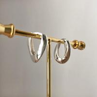 Boucles d'oreilles géométriques en argent sterling 925 Mobius Iris Boucles d'oreilles torsadées creuses plaquées argent Accessoire de mode