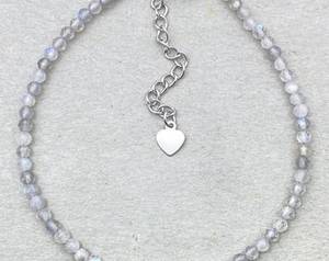 Labradorite Bracelet Dainty Gemstone Jewelry Micro Faceted <b>Beads</b> <b>Crystal</b> Bracelet Minimalist Jewelry Tiny Gemstone Bracelet - Product Image 4