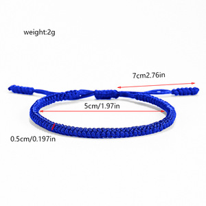 Minimalist Diamond Knotted Handmade Braided <b>Rope</b> <b>Bracelet</b> Adjustable Vajra Knot Friendship <b>Bracelets</b> - Product Image 4