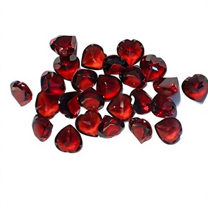 Granate natural Piedra preciosa suelta de alta calidad Color rojo Forma de corazón Corte facetado 5X5 MM del proveedor Comprar directamente de fábrica - Product Image 2