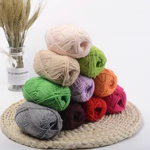 4/12NM DIY knitting 4ply milk cotton yarn for baby