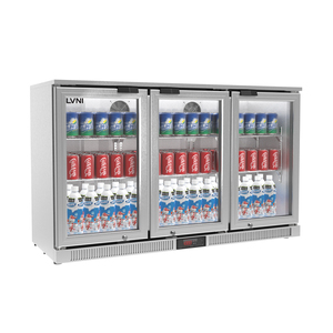 Enfriador de Botellas de Tres Puertas de 350L, Refrigerador Comercial para Cerveza, Equipo de Refrigeración para Barra Trasera - Product Image 1