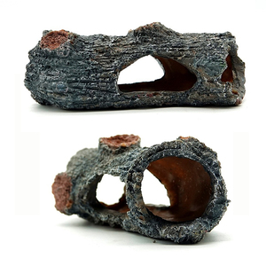 Ornement de tronc d'arbre creux pour aquarium, cachette pour poissons, cachette pour gecko, grotte, <span class=keywords><strong>habitat</strong></span> pour petits animaux - Product Image 1