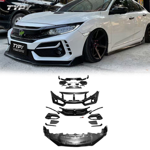 Nouveaux kits de carrosserie et pare-chocs de style Typer adaptés aux Honda Civic Hatchback 2016-2021 et mise à niveau pour berline - Product Image 6