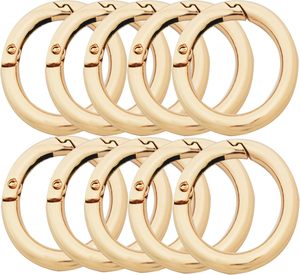 Bytiyar Inch Big Round Carabiners Clips Metal Trigger Spring O Rings Snap <b>Hooks</b> DIY Charms Accessory For Keychains Bags Purses C - Product Image 1