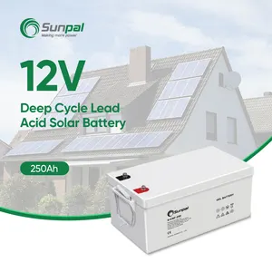 Sunpal Pin Gel 12V Pin 200ah 250 120 Ah Cho Hệ Thống Năng Lượng Mặt Trời