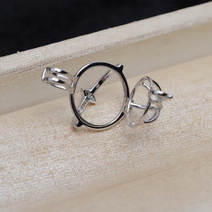 Colgante de Plata S925 con Forma de Globo Terráqueo, Perla No Porosa de 7-8.5 mm, Bandeja Vacía para DIY, Material de Oro Rosa 4809, Tipo de Colgante - Product Image 4