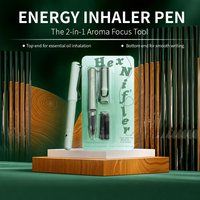 Stylo Inhalateur d'Huiles Essentielles Menthe Poivrée Aromathérapie Inhalateur Nasal Concentration Énergie Rafraîchissement Étude Bureau Travail Corps