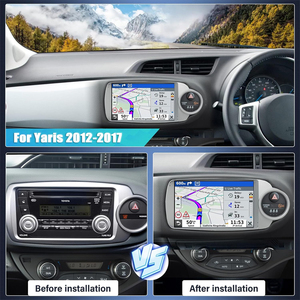 Autoradio Android 9 pouces 2 DIN pour <span class=keywords><strong>Toyota</strong></span> <span class=keywords><strong>Yaris</strong></span> Vitz 2012-2016 2G 64G/2G 32G/4G Écran tactile Stéréo <span class=keywords><strong>de</strong></span> voiture Lecteur vidéo GPS - Product Image 3
