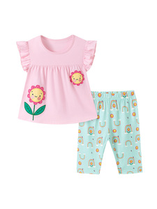 Set di <span class=keywords><strong>Abbigliamento</strong></span> per Bambine all'Ingrosso, Stile Europeo e Americano, Completi Estivi per Bambini, Graziosi Completi per Neonate - Product Image 1