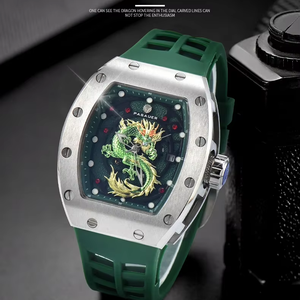 Đồng hồ cơ tự động hoàn toàn kiểu dáng Rồng Khổng Lồ Richard, thép không gỉ, mặt kính sapphire, chống nước 3BAR - Product Image 3