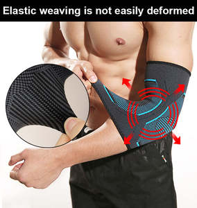 Nylon Knit Anti-Slip Fitness Gym Cotovelo Brace Mangas para Halterofilismo Ciclismo Correndo-para Primavera Exercício - Product Image 4