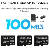Tarjetas de Memoria SD/TF al por Mayor, Micro Samples, 4GB, 8GB, 16GB, 64GB, 128GB, Capacidad Real de 32GB, Chip Taiwanés, Velocidad A1 U3, para DVR