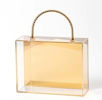 Boîte en acrylique vitrine avec poignée Boîtes à bonbons de mariage