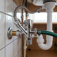 Robinet d'angle manuel en laiton facile à utiliser avec contrôle de l'eau pour applications de plomberie européennes