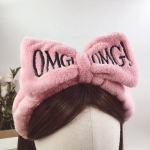 Diadema con lazo de felpa suave de diseño Simple de alta calidad, diadema de Spa, banda para el pelo Facial, banda para el pelo Ultra suave - Product Image 3