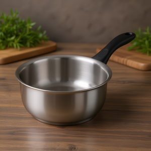 Pentola per salse Garinox in acciaio inossidabile da 1,5 litri con manico nero per cucinare e riscaldare liquidi - Product Image 3