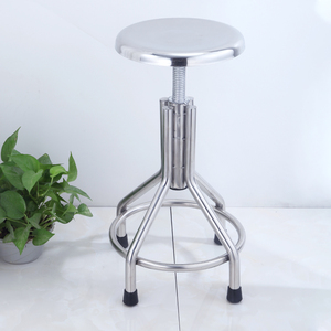 <span class=keywords><strong>Tabouret</strong></span> rond réglable en hauteur en acier inoxydable 304, design <span class=keywords><strong>industriel</strong></span>, avec <span class=keywords><strong>vis</strong></span> de levage et pivotant, pour hôpital, école, atelier - Product Image 4