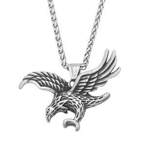 Collar con Colgante de Águila de Acero Inoxidable Estilo Retro Yueli, Cadena para Suéter Estilo Punk Hip Hop - Product Image 5