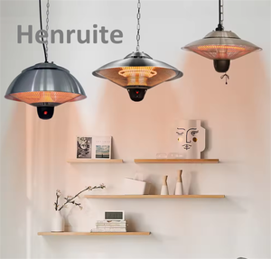 Langit-langit dinding dipasang menggantung 1000W 1500W Taman kedai kopi restoran luar ruangan komersial Halogen inframerah teras pemanas - Product Image 2