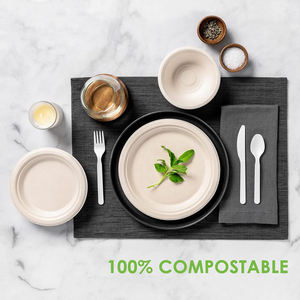 Bioking, superventas, bandeja redonda blanca para Pizza de 12 pulgadas, platos de papel para Pizza de pulpa de bagazo compostable biodegradable desechable - Product Image 6