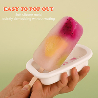 Moldes de silicona reutilizables y coloridos para helados con diseño apilable y tapas individuales, fabricantes de helados para uso familiar