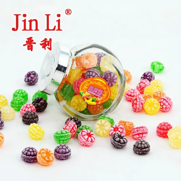 Bonbons durs en forme de framboise au goût de fruit, fabricants de bonbons durs personnalisés, sucreries chinoises, Offre Spéciale