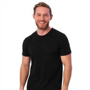 Maglietta <span class=keywords><strong>Intima</strong></span> a Maniche Corte da <span class=keywords><strong>Uomo</strong></span> in 100% <span class=keywords><strong>Lana</strong></span> Merino, Tinta Unita, Stile Vintage - Product Image 1