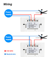 Interrupteur intelligent Wi-Fi Hooanke standard US avec prise en charge Alexa, boîtier en verre trempé et PC, portée 10-30m, 10A 240V