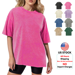 OEM/ODM personalizado <span class=keywords><strong>de</strong></span> alta calidad Unisex Drop Shoulder Streetwear Logo Imprimir Diseño en blanco Cuello corto Camiseta personalizada <span class=keywords><strong>para</strong></span> <span class=keywords><strong>mujer</strong></span> - Product Image 1